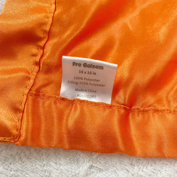 Pro Goleem Orange Fox Minky Dot Satin Baby Lovey Security Blanket Plush - Picture 5 of 7